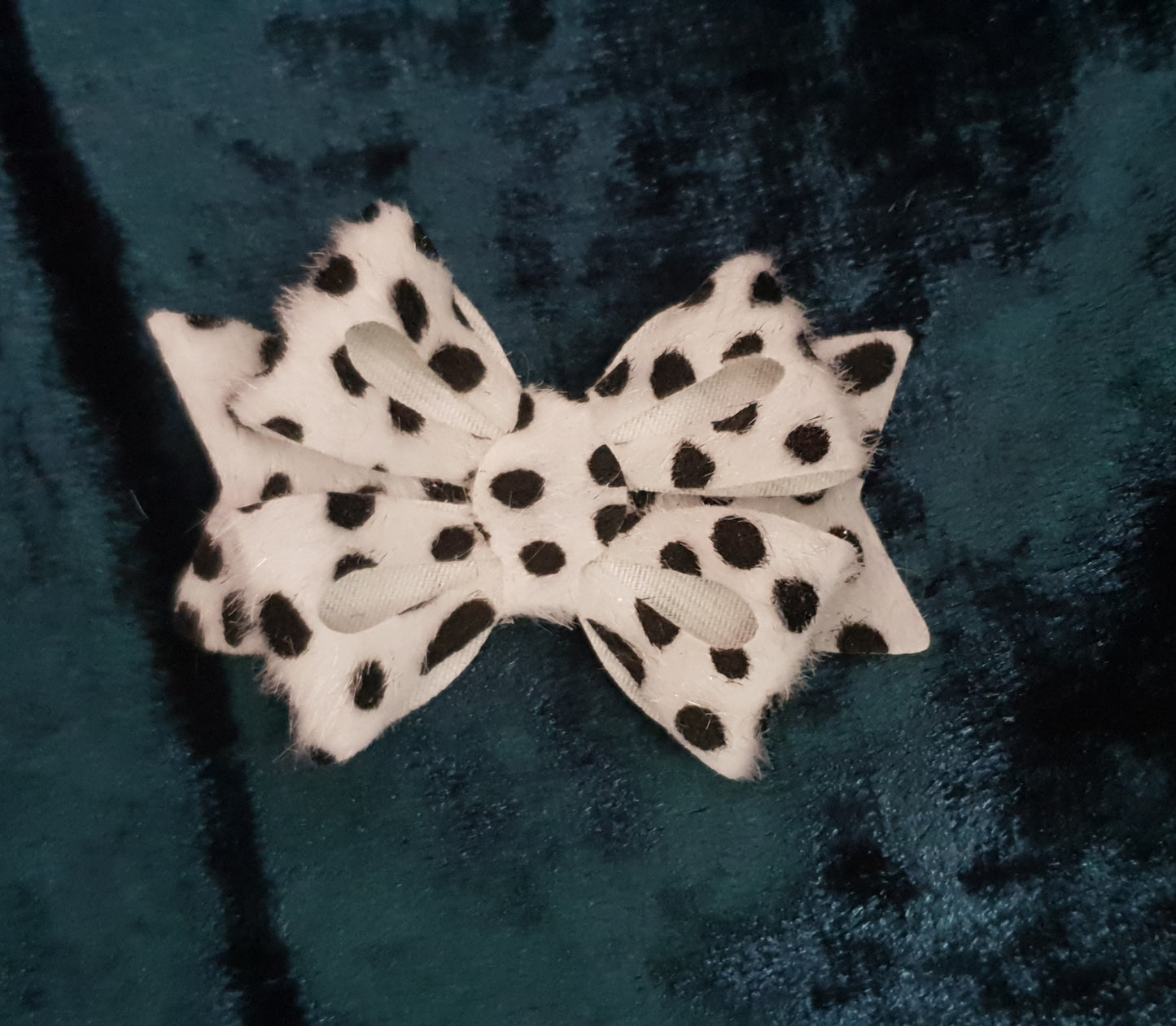 Faux Fur Animal Leopard Print Bows