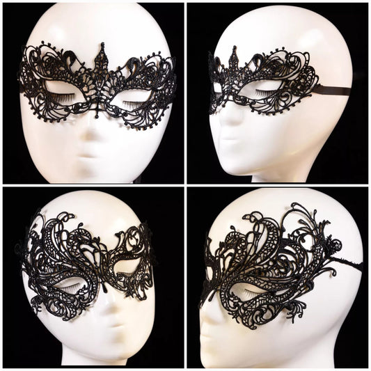 collection of lace eye masks