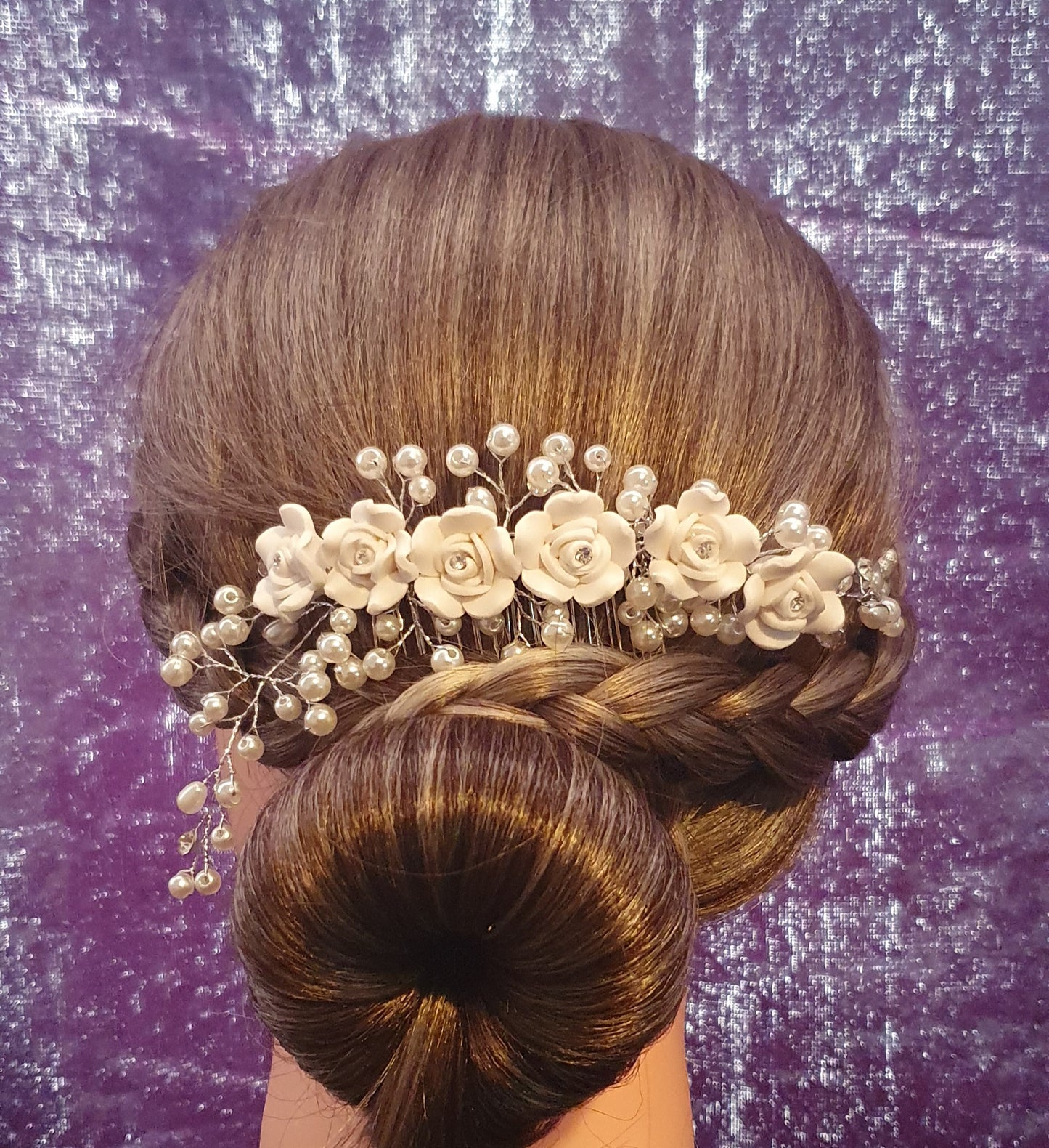 Crystal hair slides updo pieces for bridal, prom and other occasions