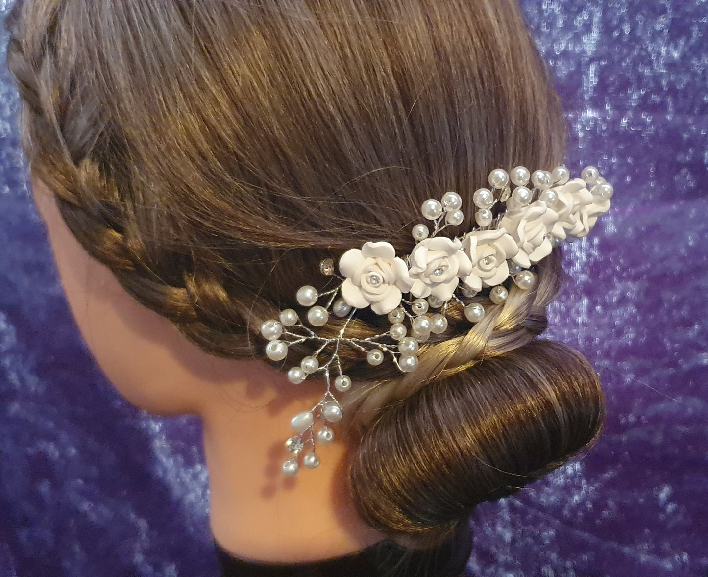 Crystal hair slides updo pieces for bridal, prom and other occasions