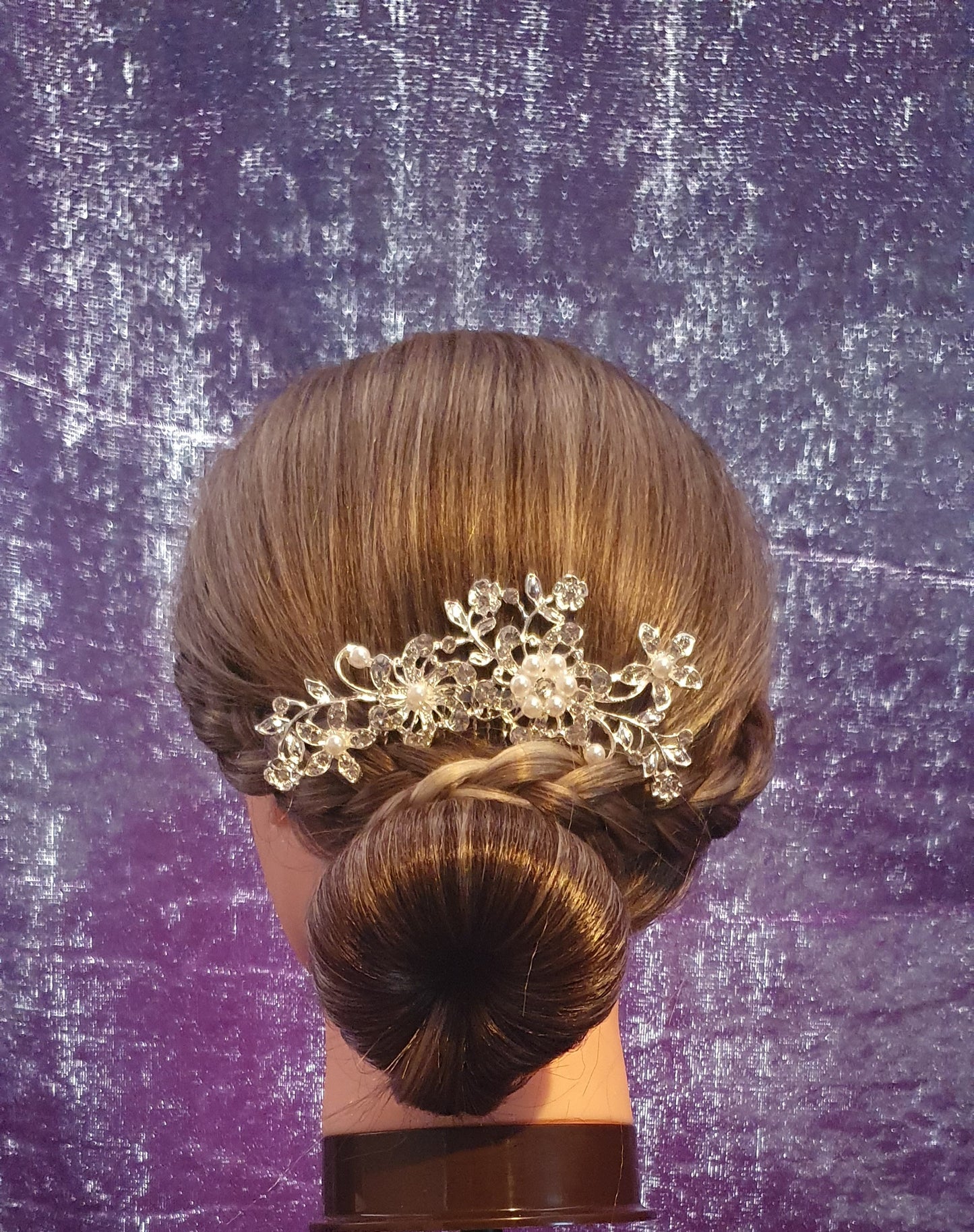 Crystal hair slides updo pieces for bridal, prom and other occasions