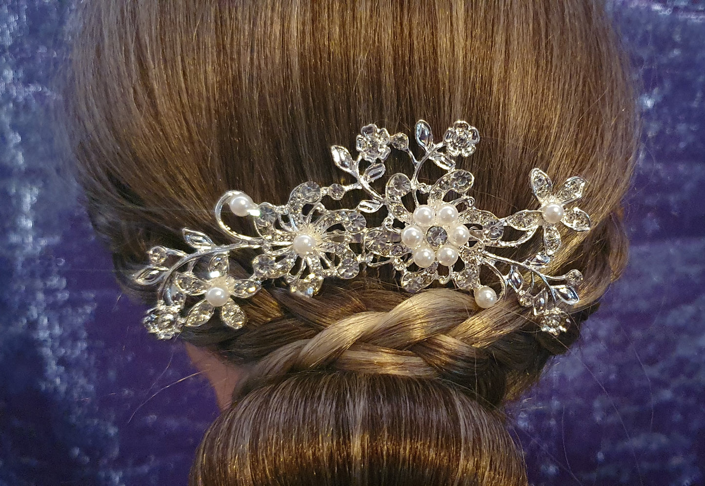 Crystal hair slides updo pieces for bridal, prom and other occasions