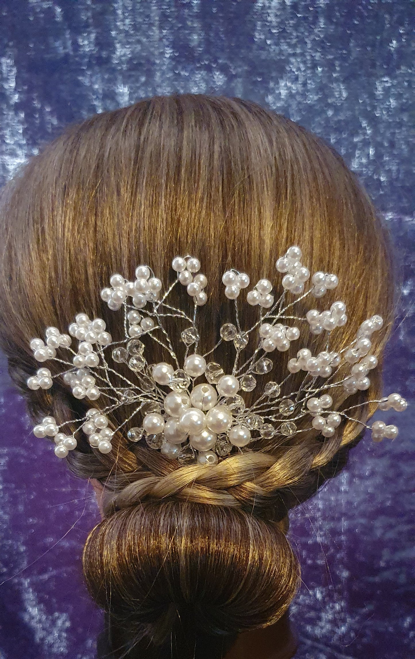 Crystal hair slides updo pieces for bridal, prom and other occasions