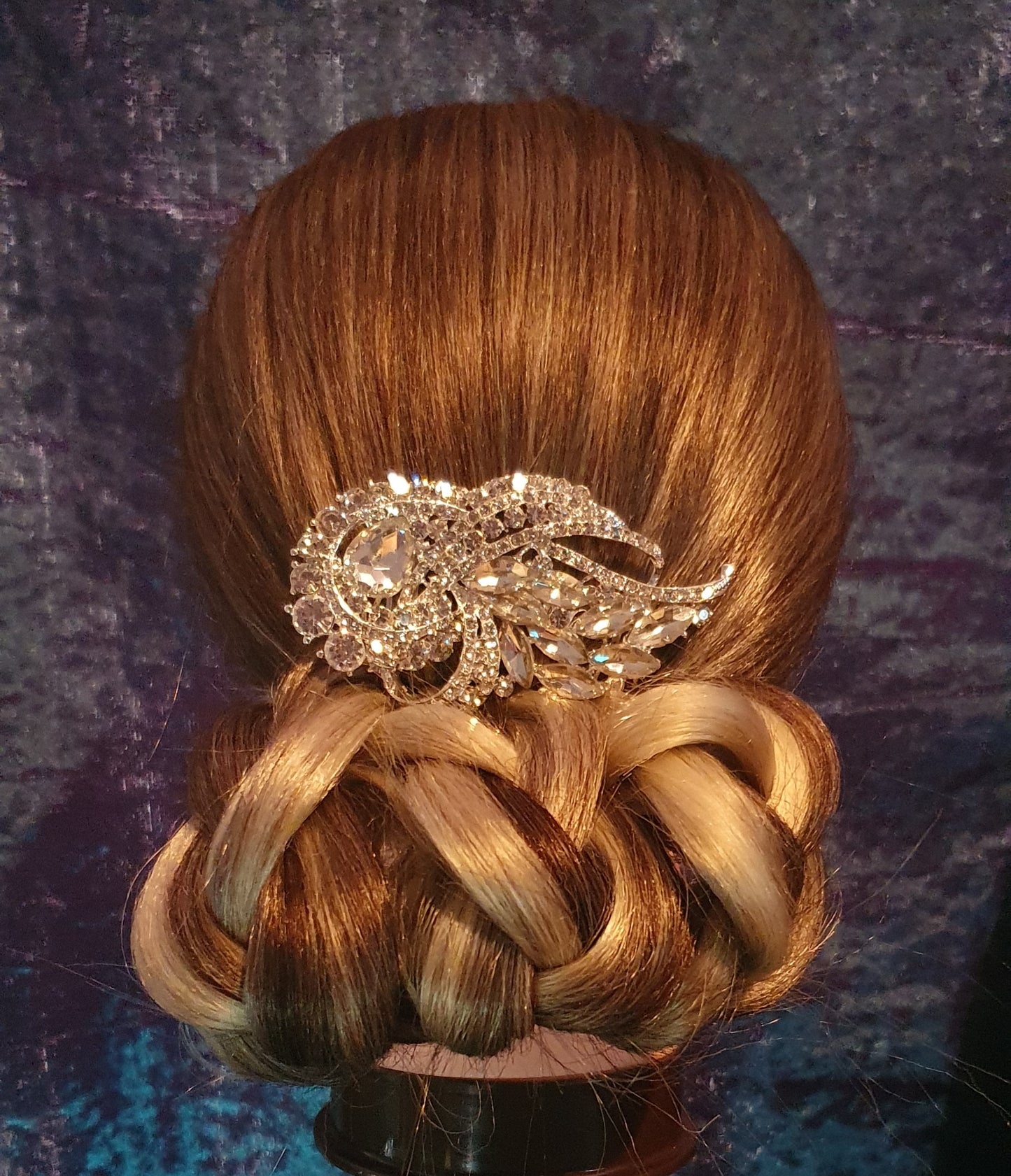 Crystal hair slides updo pieces for bridal, prom and other occasions