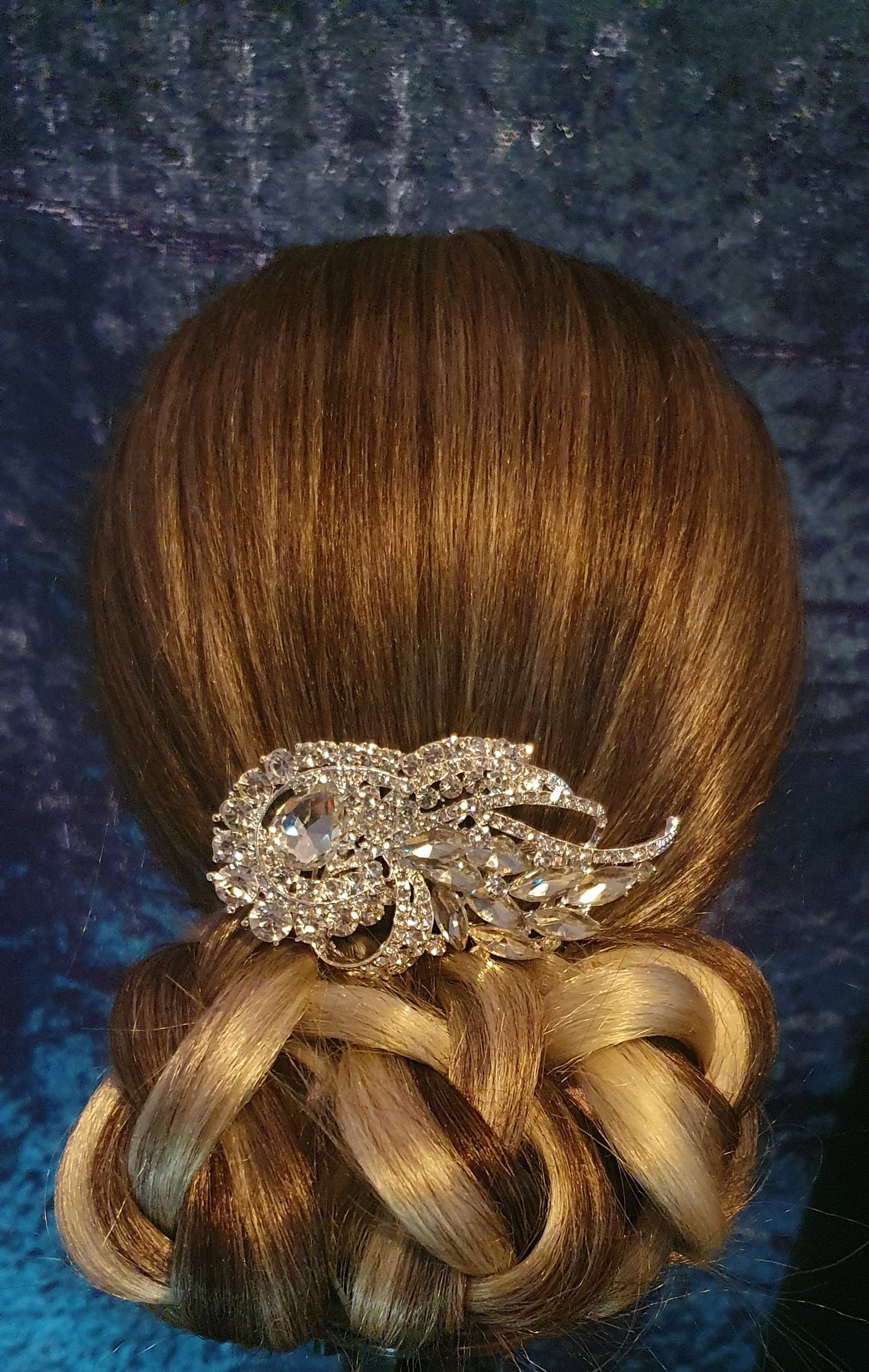 Crystal hair slides updo pieces for bridal, prom and other occasions