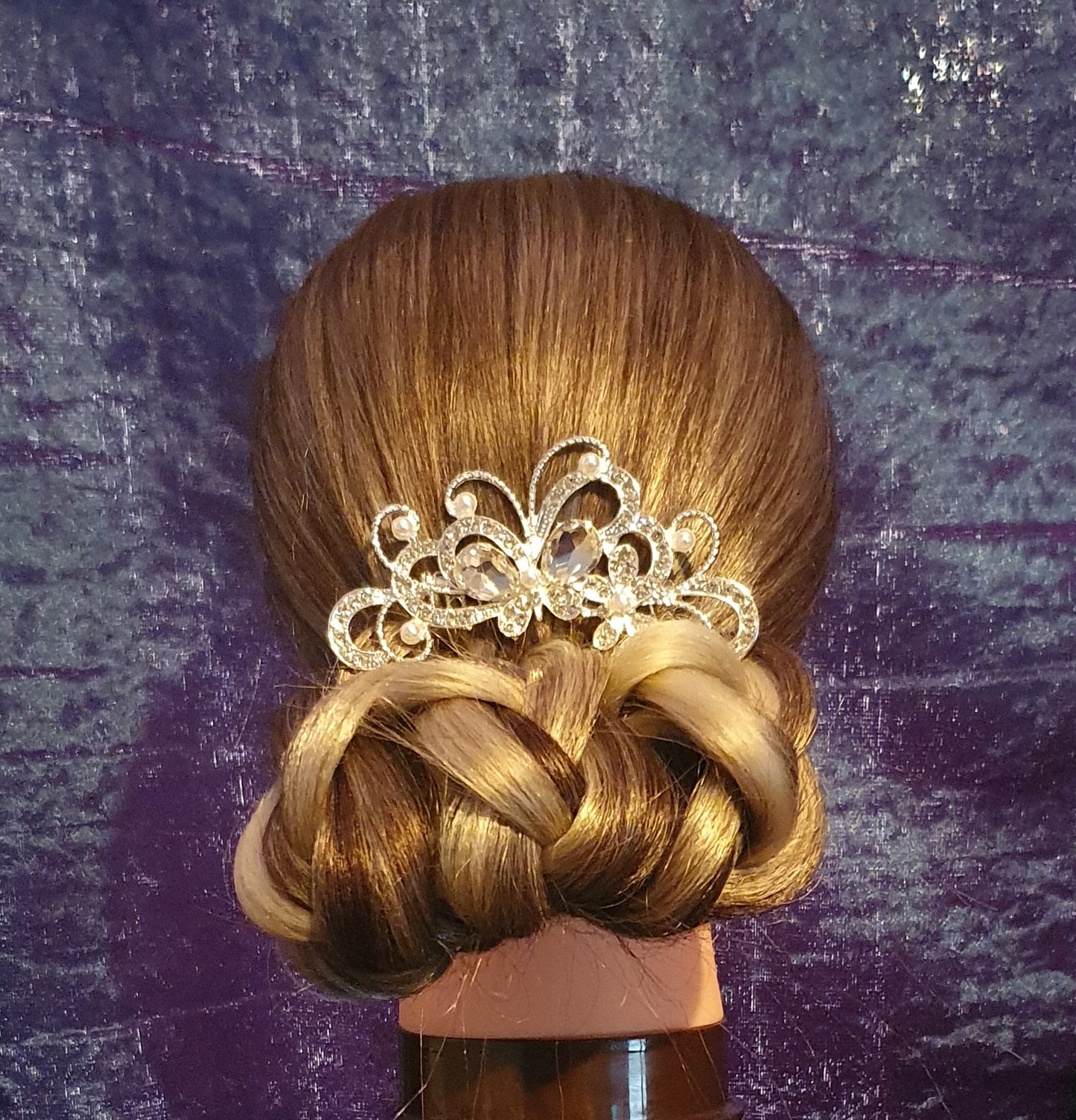 Crystal hair slides updo pieces for bridal, prom and other occasions