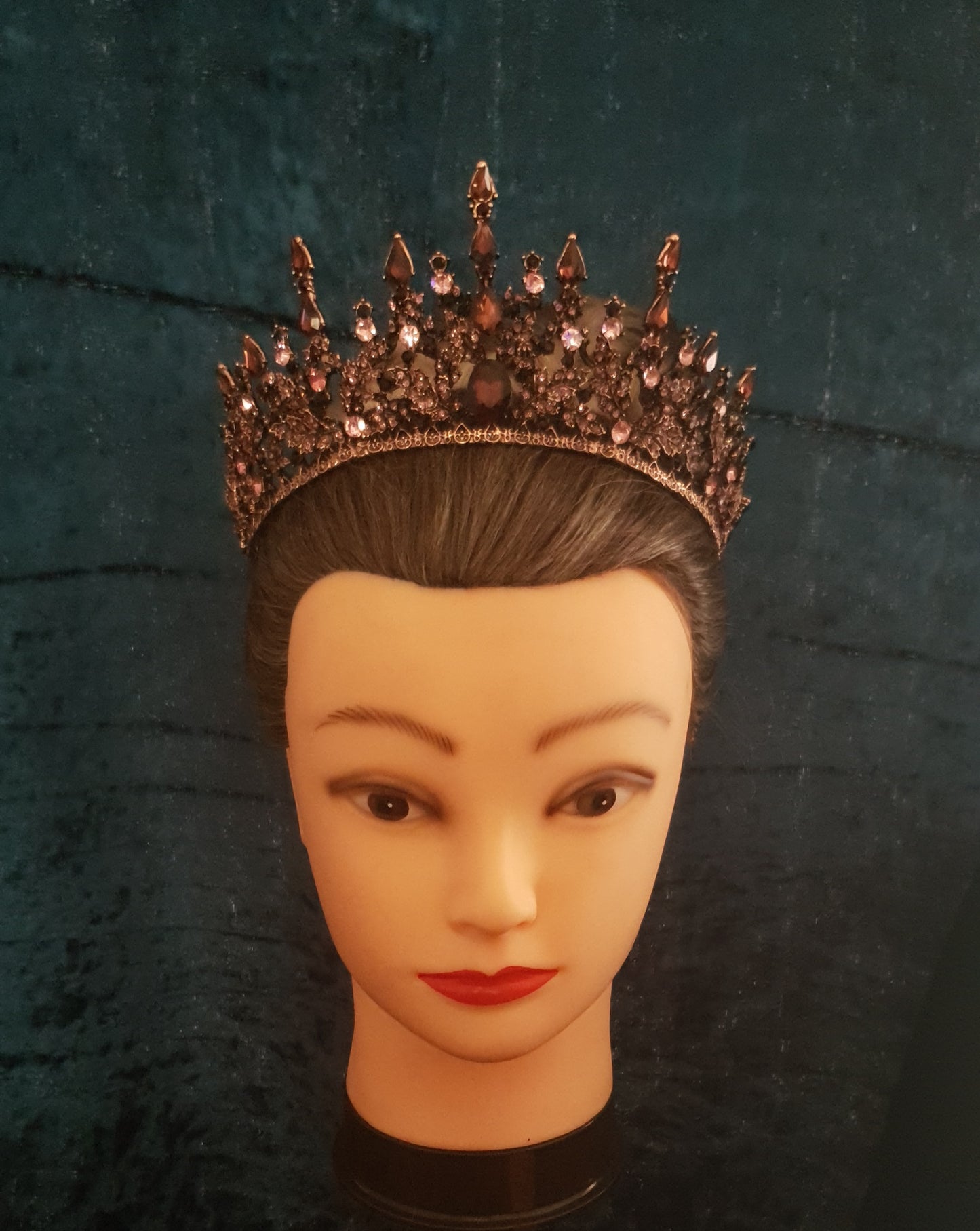 Regal Pink Crystal Tiara Crown