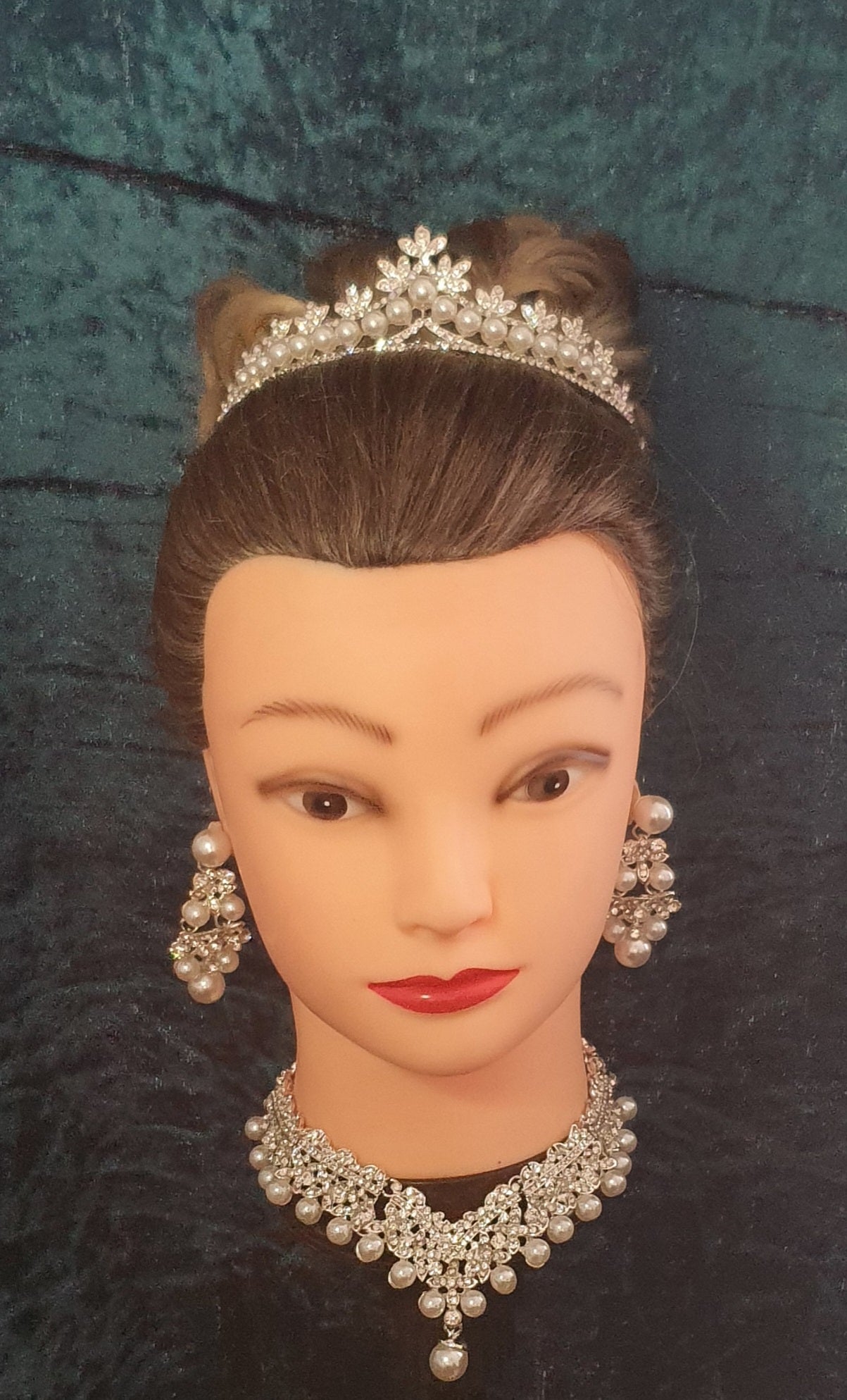 Crystal tiara and matching jewellery sets