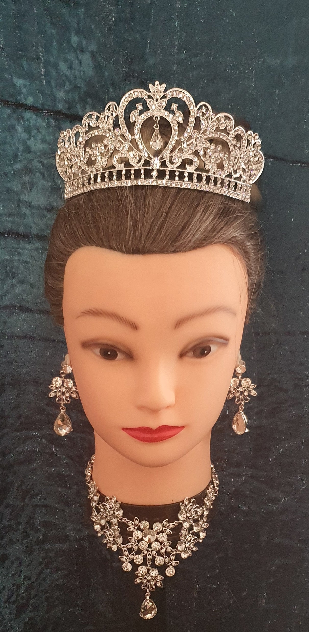 Crystal tiara and matching jewellery sets