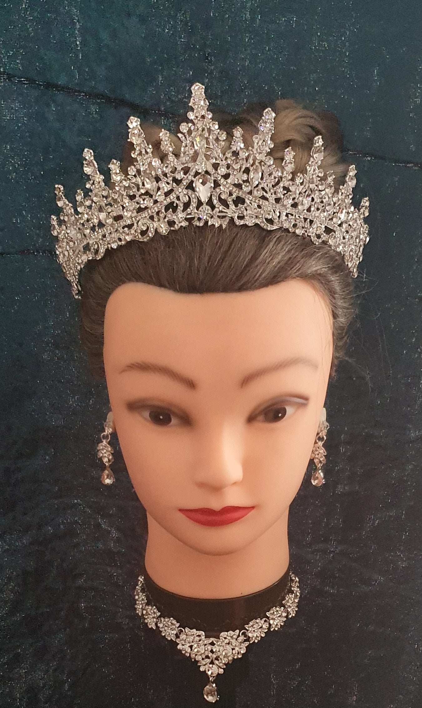 Crystal tiara and matching jewellery sets