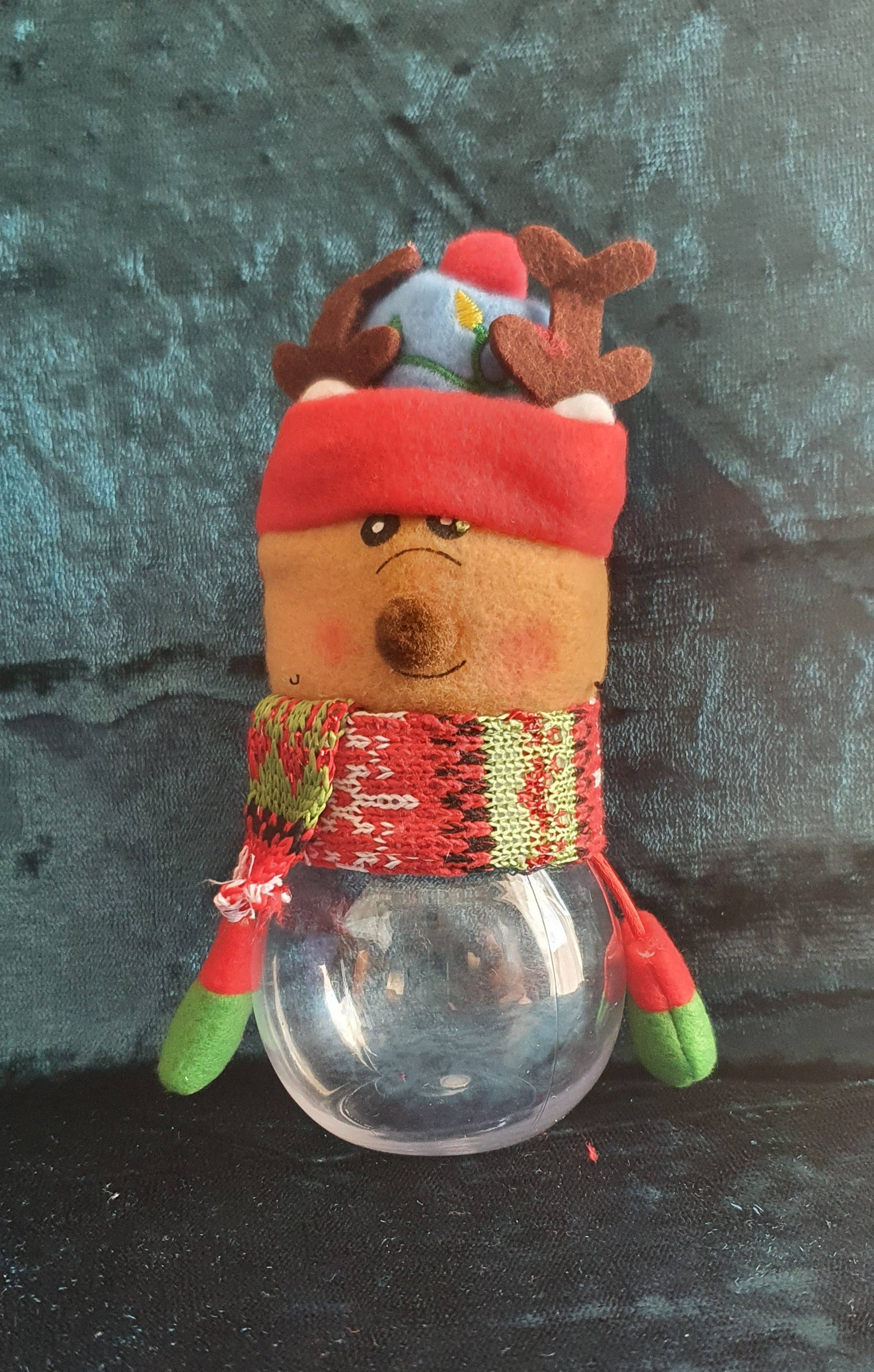 reindeer Christmas themed candy jar