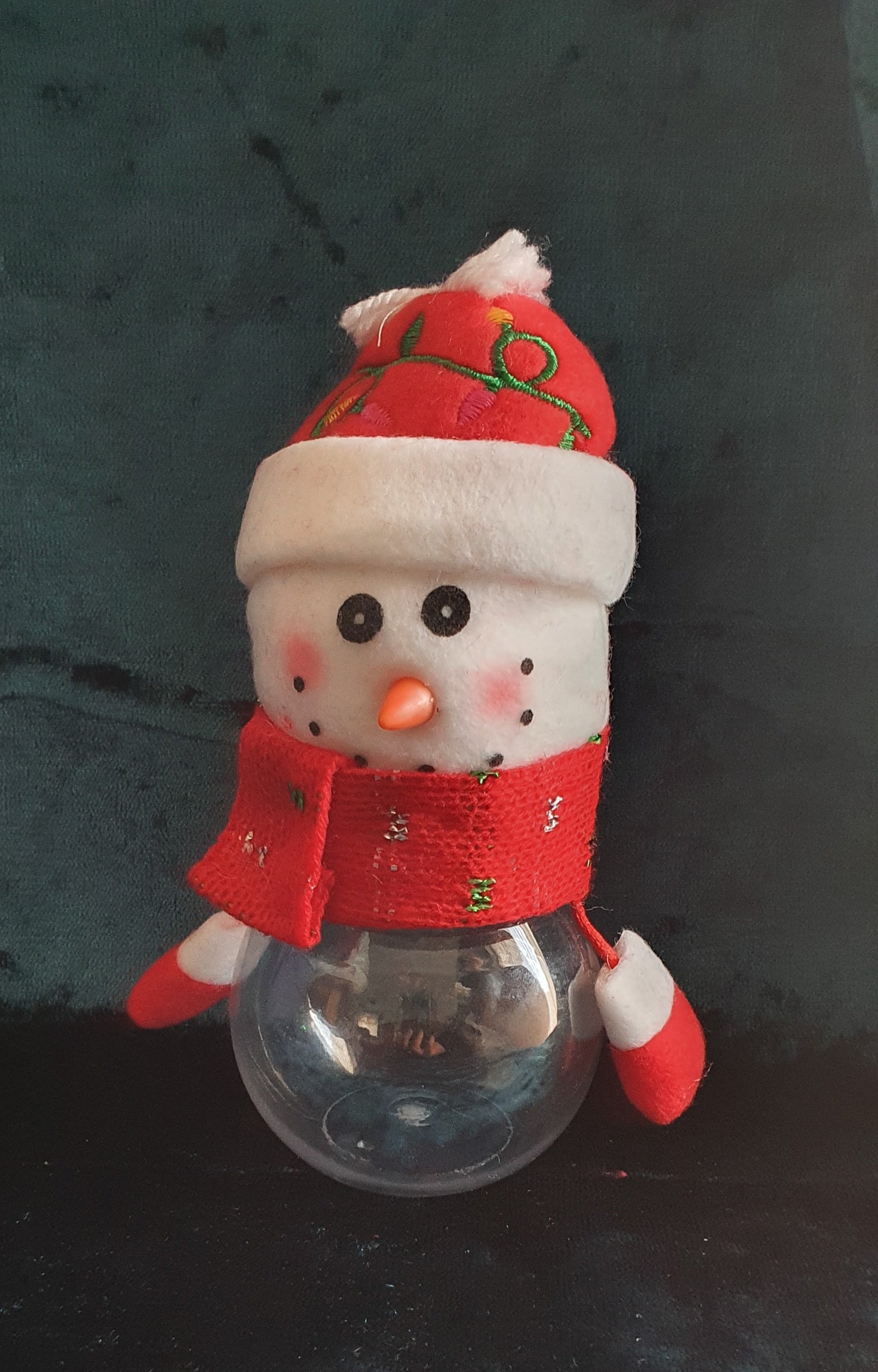 Snowman Christmas themed candy jar