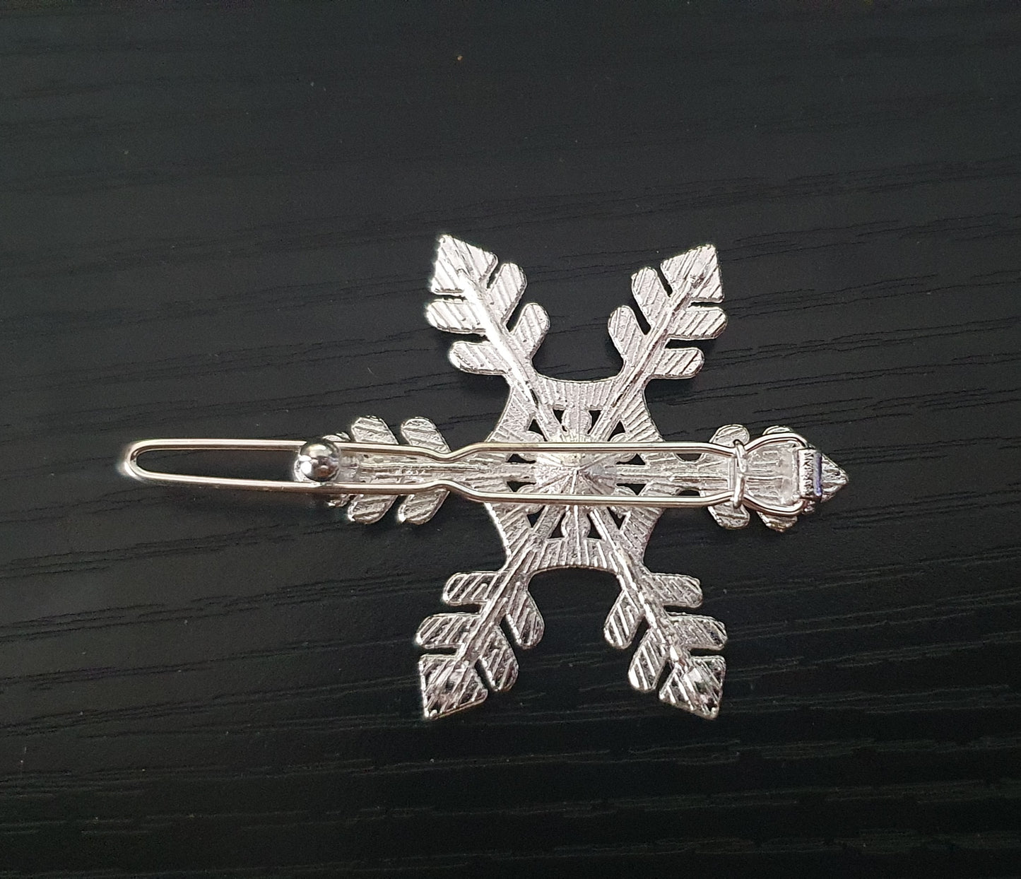 Snowflake crystal hair pin clip