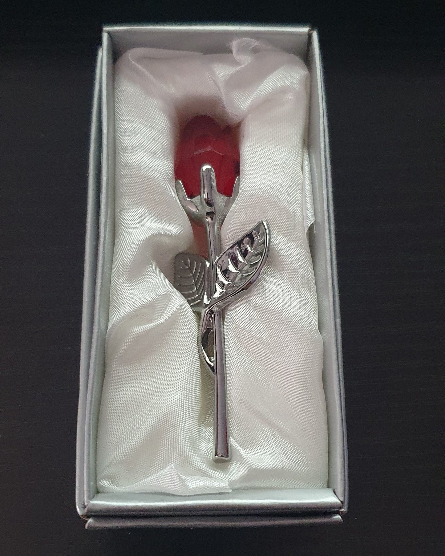 Mini crystal rose in gift box