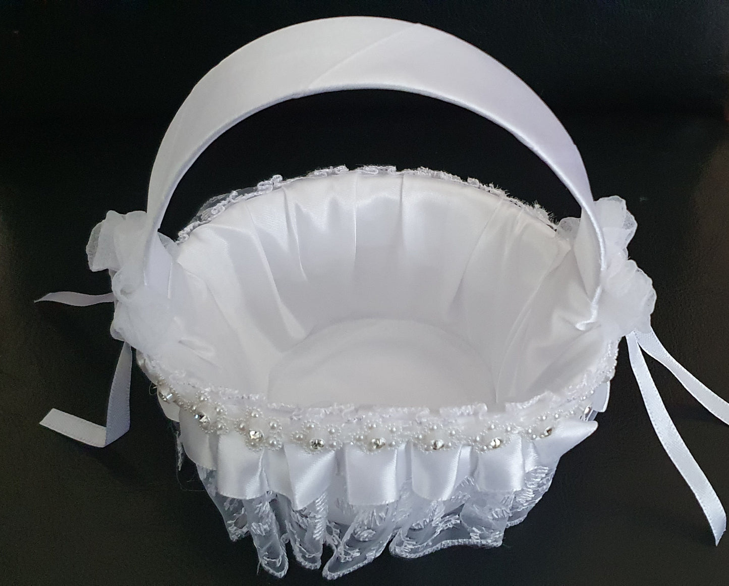 Flower girl basket wedding ceremony accessory