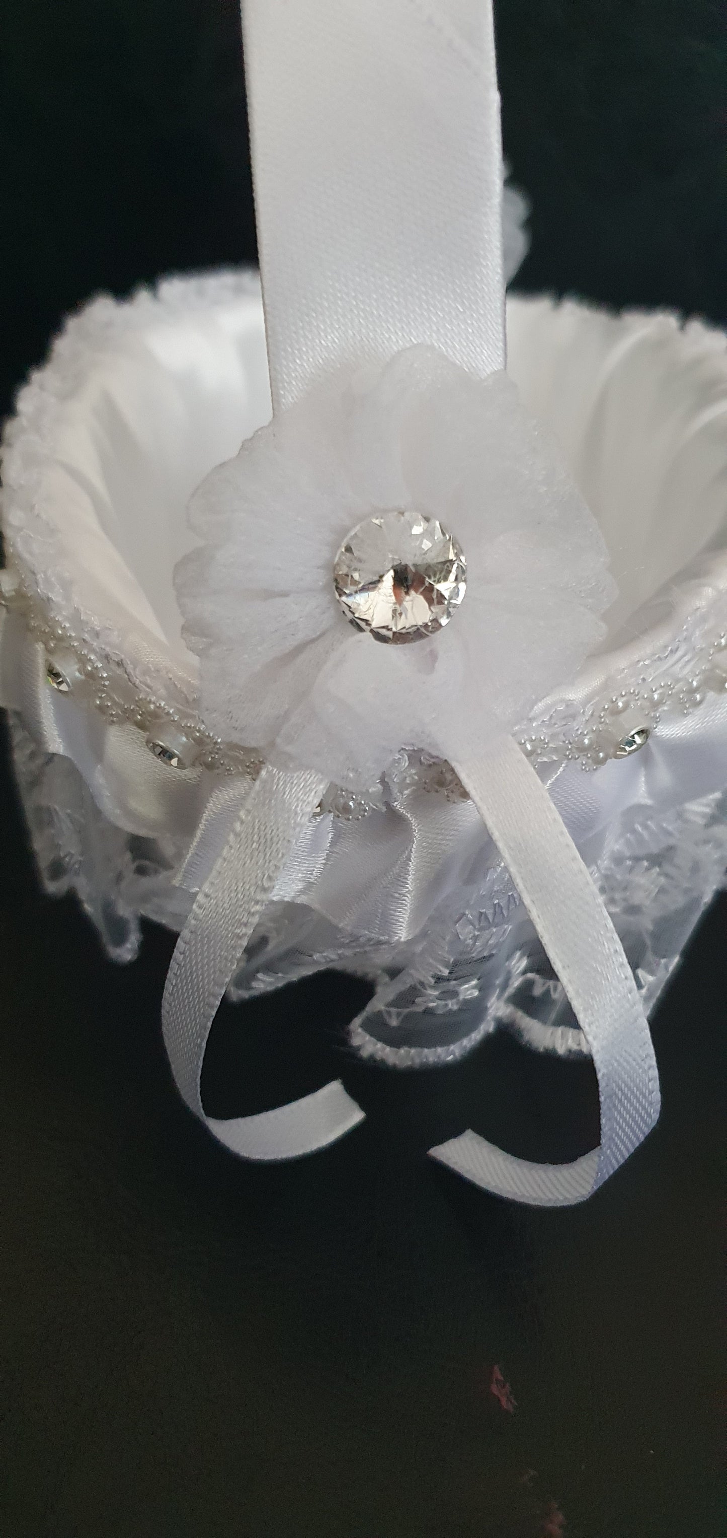 Flower girl basket wedding ceremony accessory