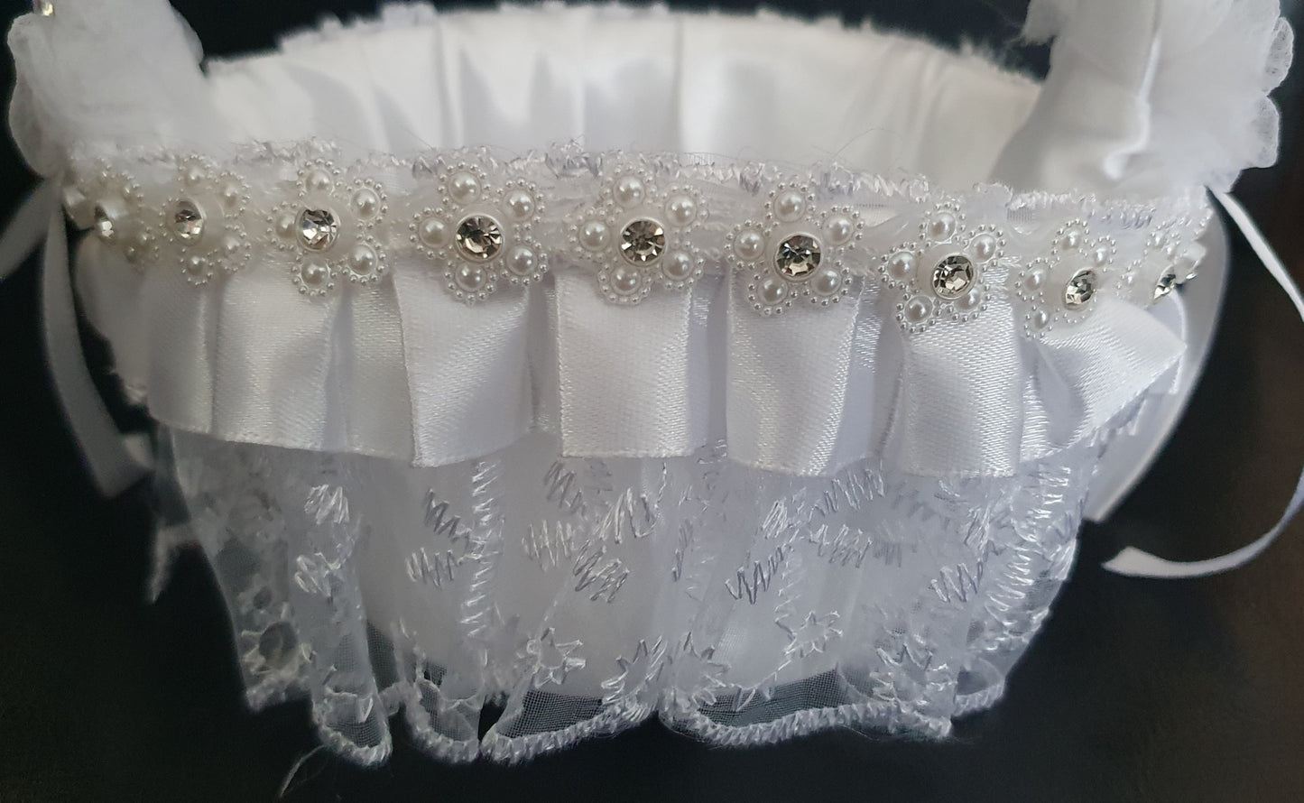 Flower girl basket wedding ceremony accessory