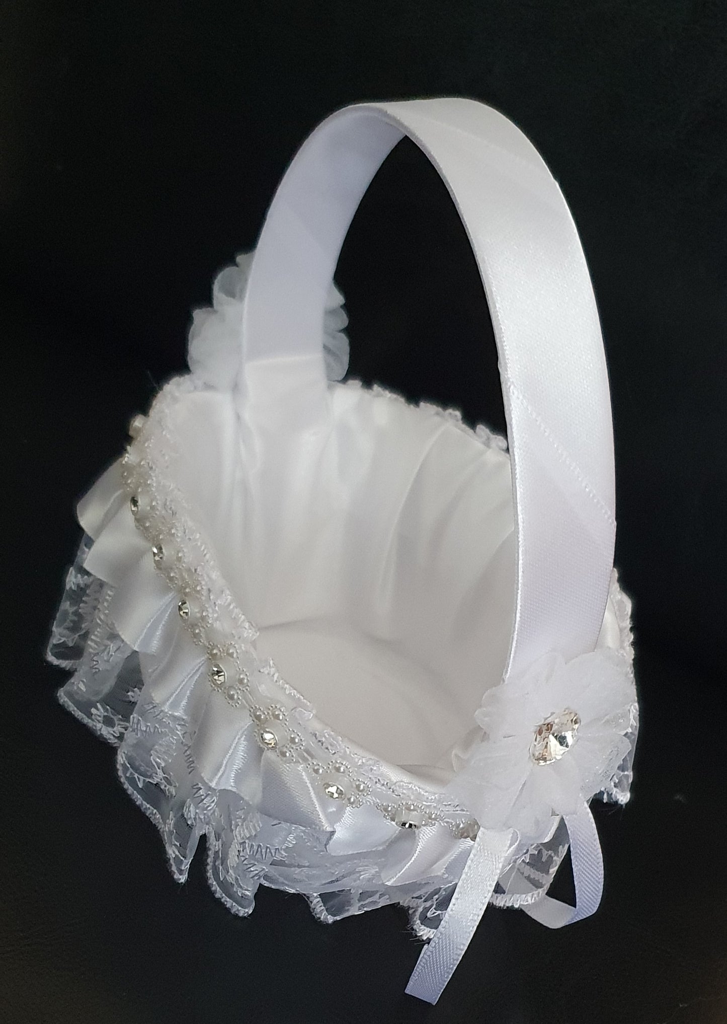 Flower girl basket wedding ceremony accessory