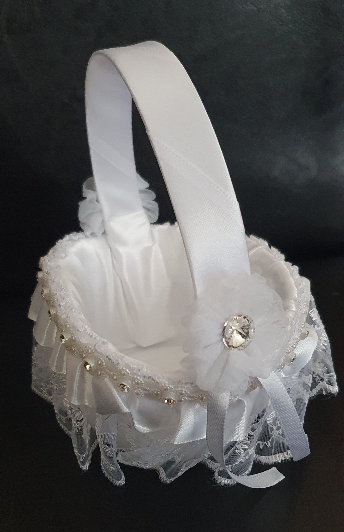 Flower girl basket wedding ceremony accessory