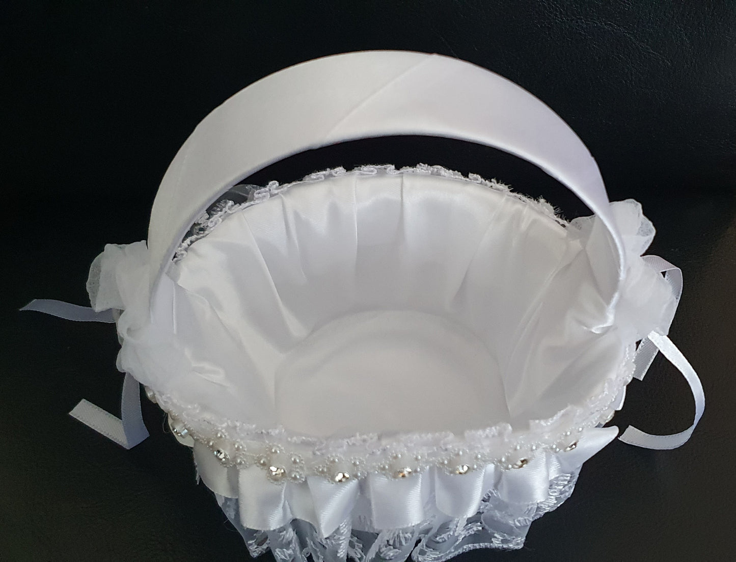 Flower girl basket wedding ceremony accessory