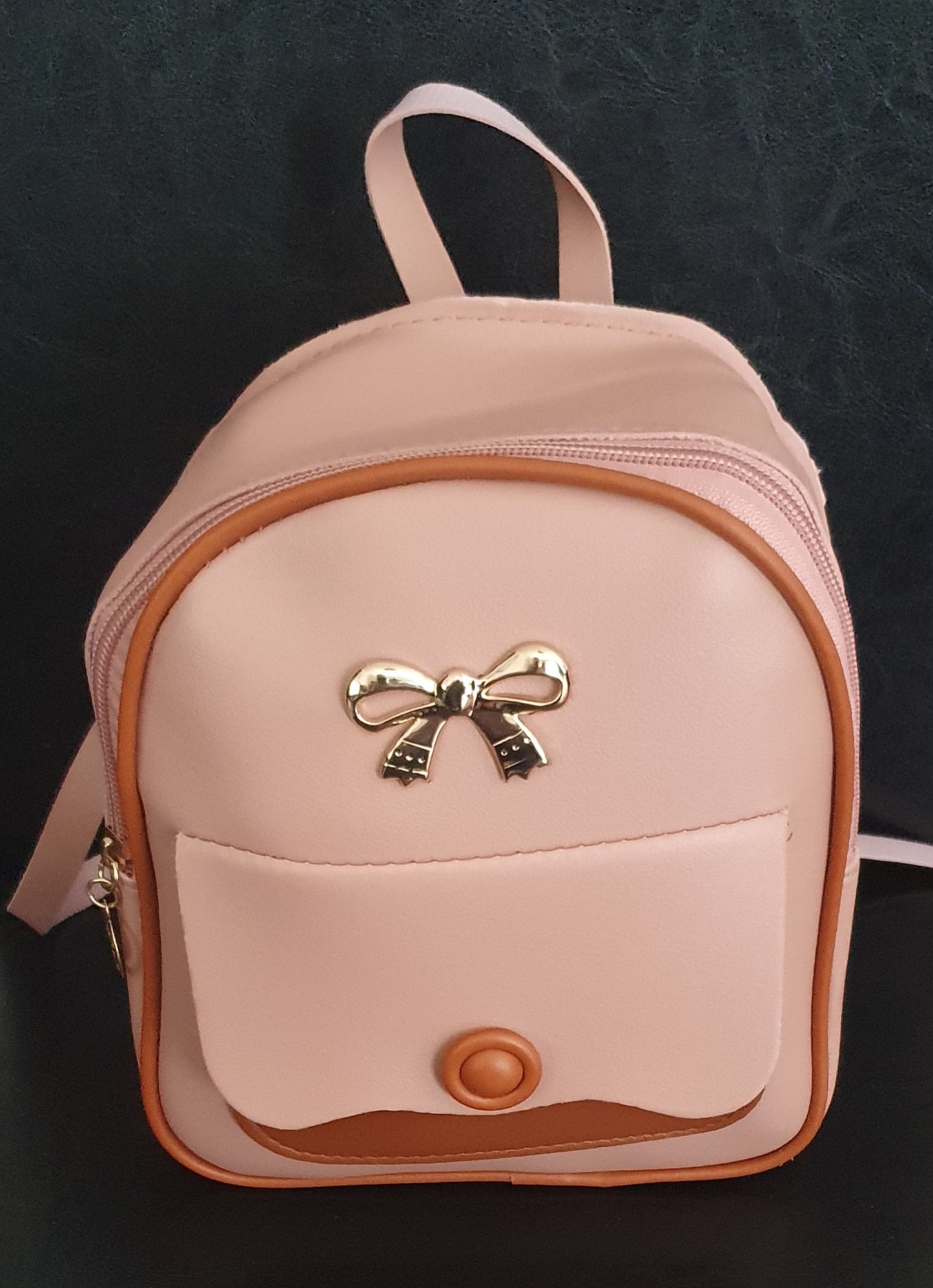 Mini backpack with front pocket