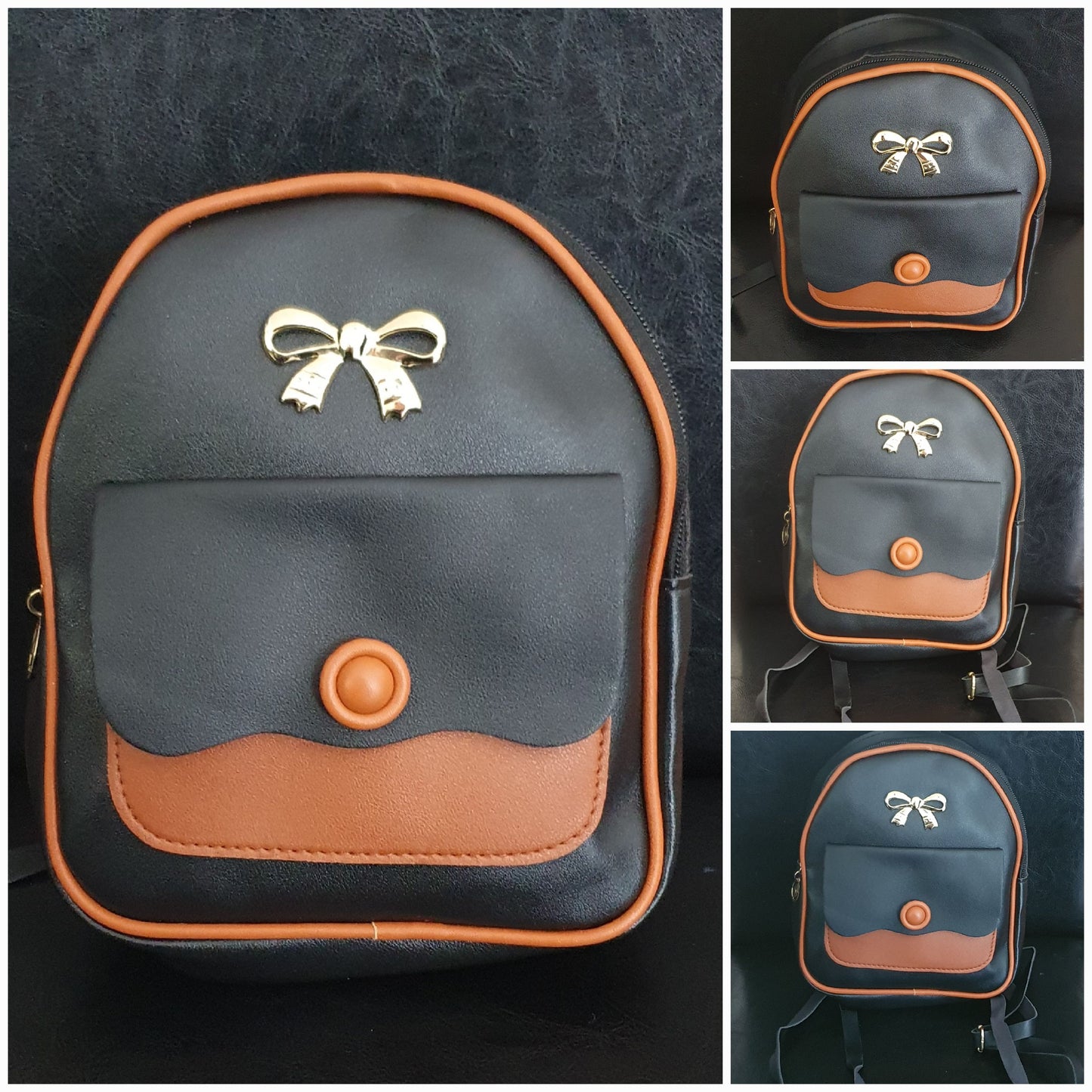 Mini backpack with front pocket