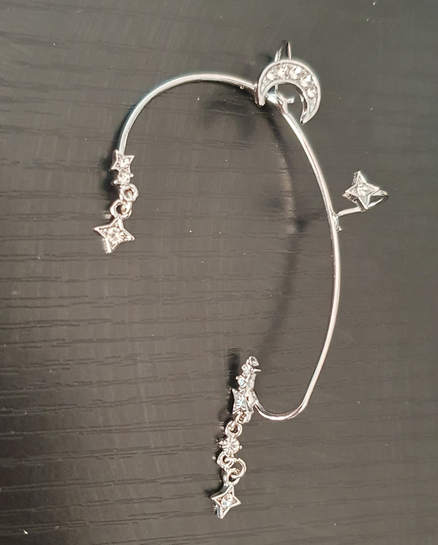 Celestial Moon and Stars Ear Cuff Clip