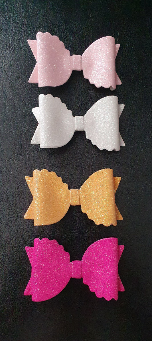 Shimmery sparkly bow set of four