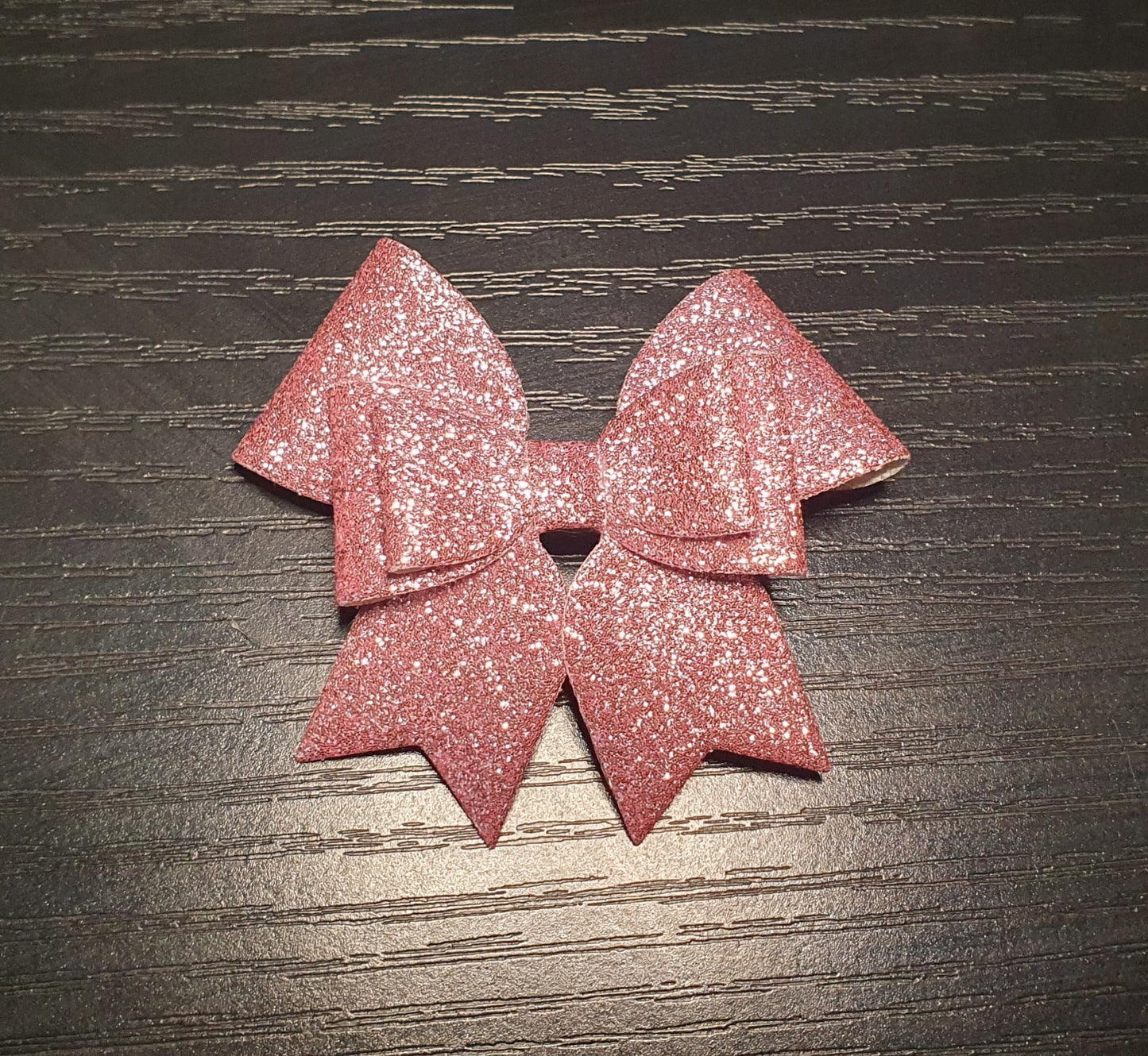 Sparkly glittery shiny pink bow set