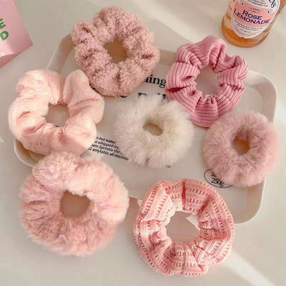 Set of 7 hair scrunchie bobble