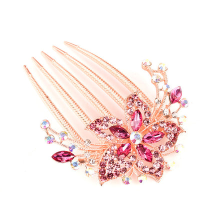 Australian crystal flower hair slides
