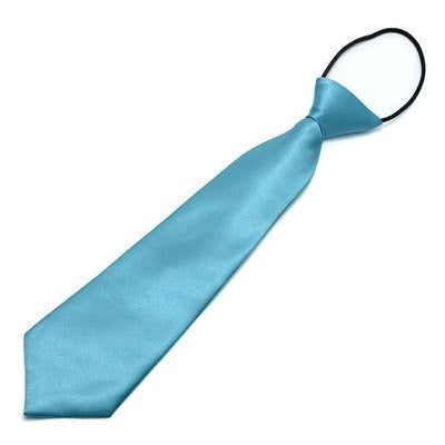 blue Children's elastic silk Necktie