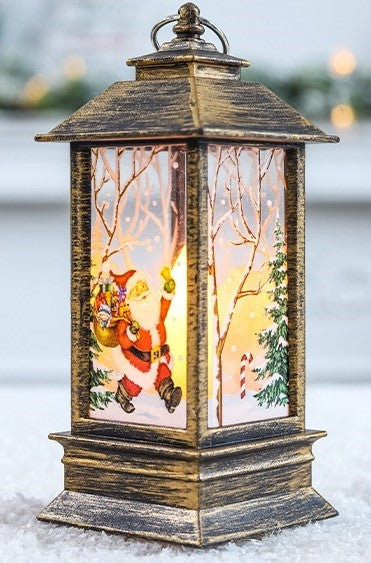 Santa Decorated Christmas lanterns