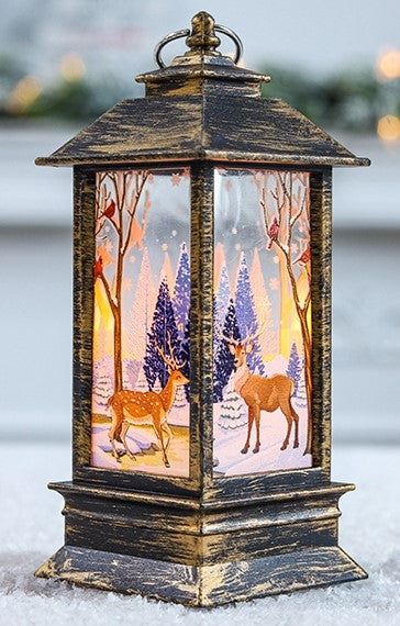 reindeer Decorated Christmas lanterns