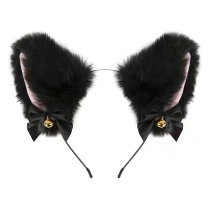 Animal faux fur cat fox fluffy ear headband
