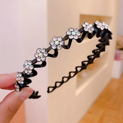 Girls pretty rhinestone flower head bands
