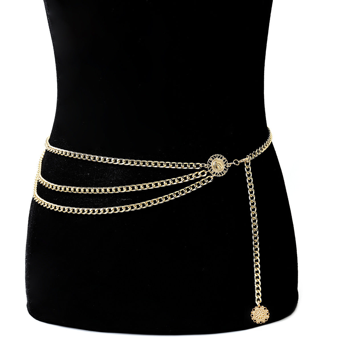 Gold Sunflower Adjustable Waist Chain Belt