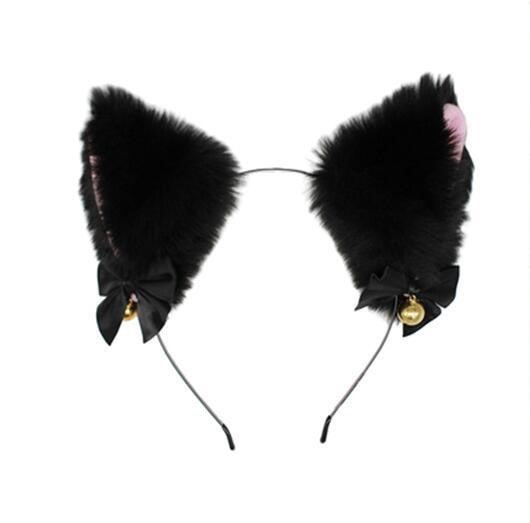 Animal faux fur cat fox fluffy ear headband