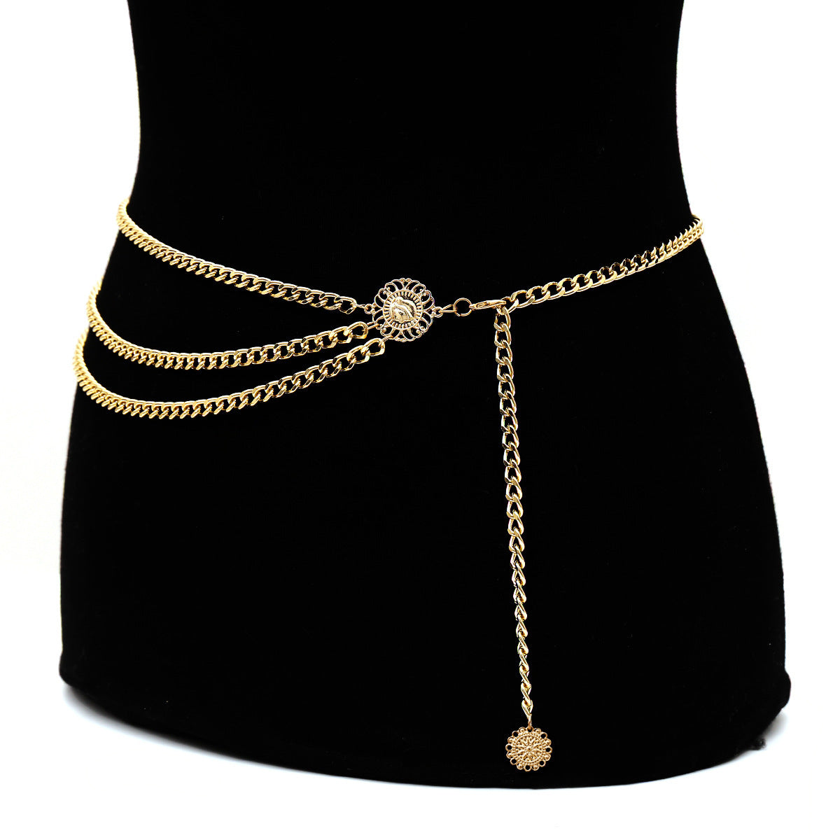 Gold Sunflower Adjustable Waist Chain Belt