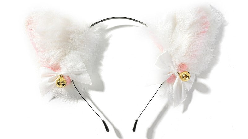 Animal faux fur cat fox fluffy ear headband