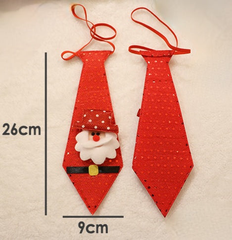 Elasticated kids Christmas Plush Tie