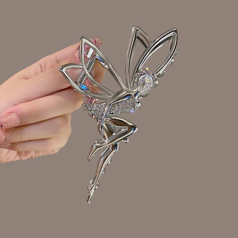 Fairy Pixie Crystal Rhinestone Metal Hair Clip Claw Barrette