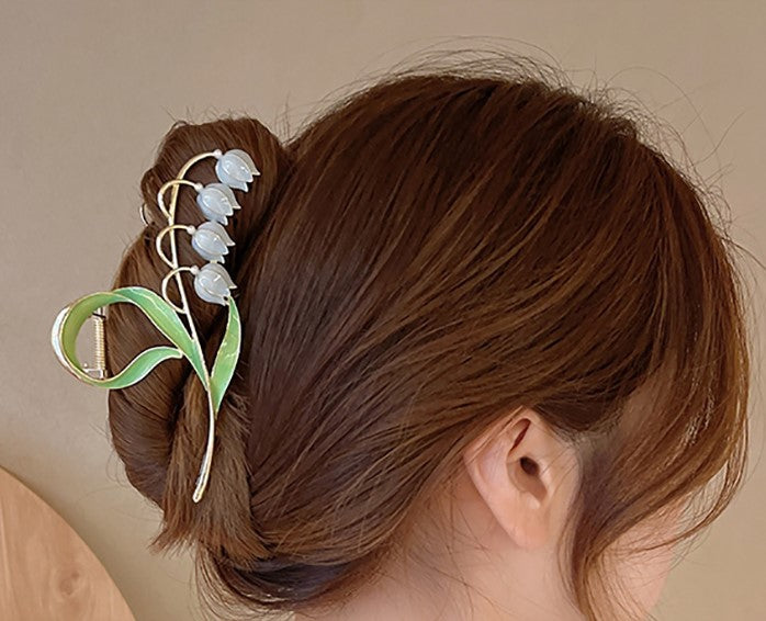 lily of the valley hair clip claw