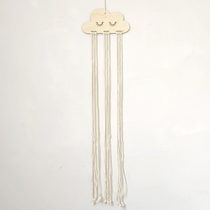 Wooden cloud hair accessories bow and clips holder