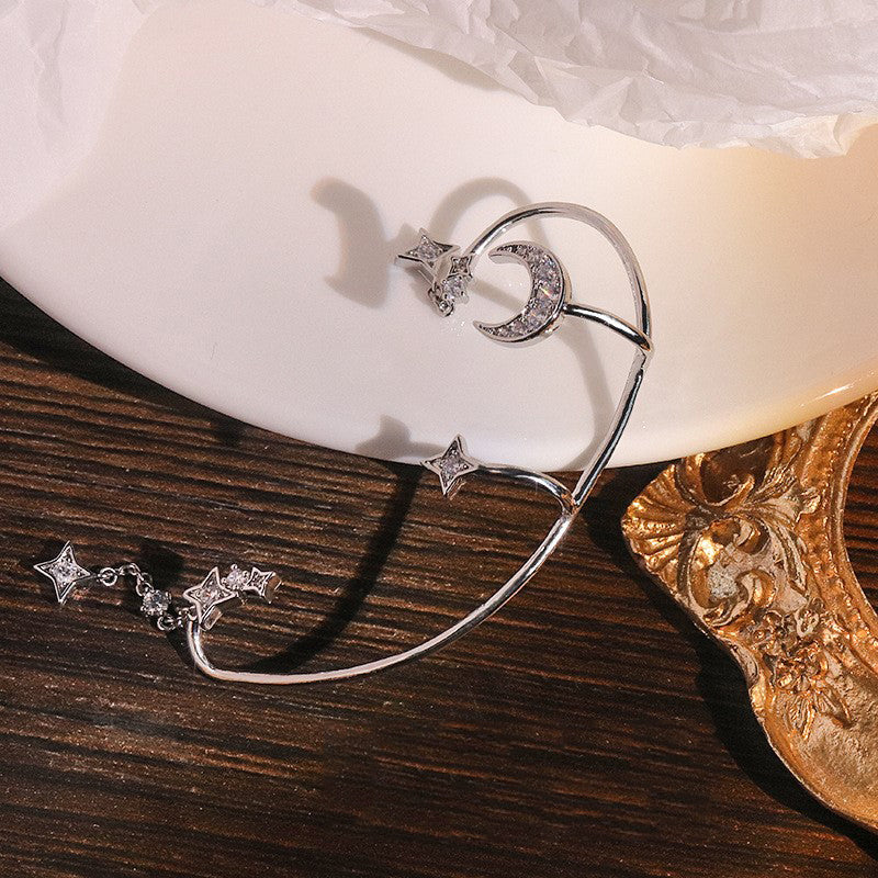 Celestial Moon and Stars Ear Cuff Clip