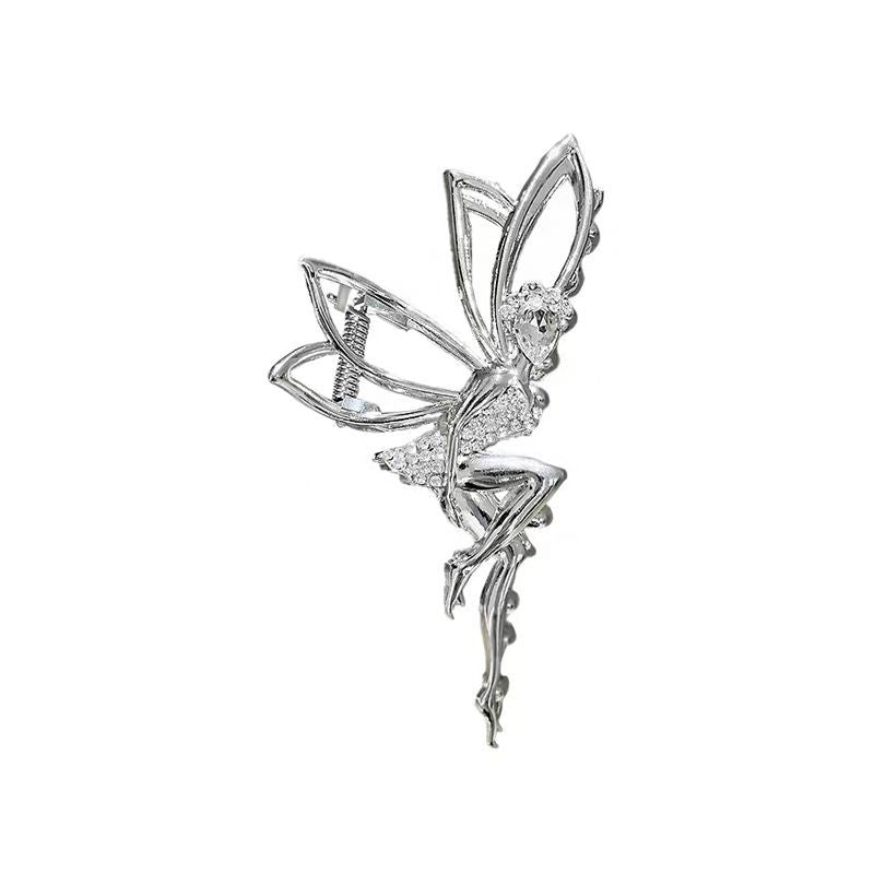 Fairy Pixie Crystal Rhinestone Metal Hair Clip Claw Barrette