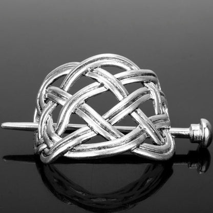 Vintage Viking Celtic knot hair pin slide clip