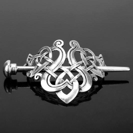 Vintage Viking Celtic knot hair slide clip
