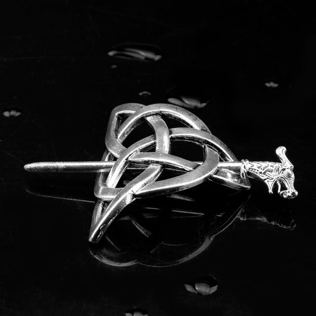 Vintage Viking Celtic knot hair slide clip