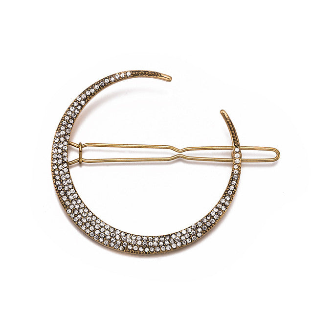 Stars and moon celestial classic vintage hair clip sets